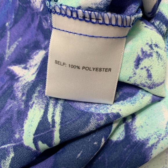 Rose & Olive Women's Blue, Green and White Sleeveless Blouse, Size Large - Picture 4 of 4